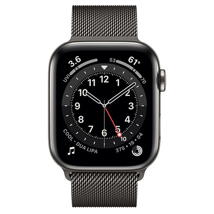 Apple watch graphite stainless steel case with best sale milanese loop